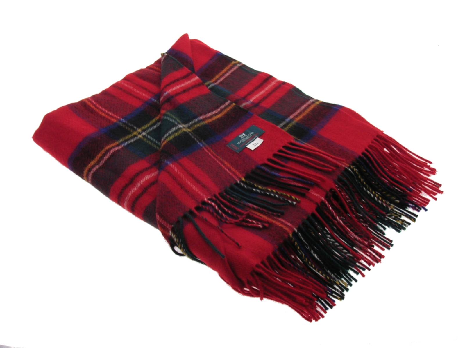 Stewart Royal Tartan Lambswool Blanket - Click Image to Close